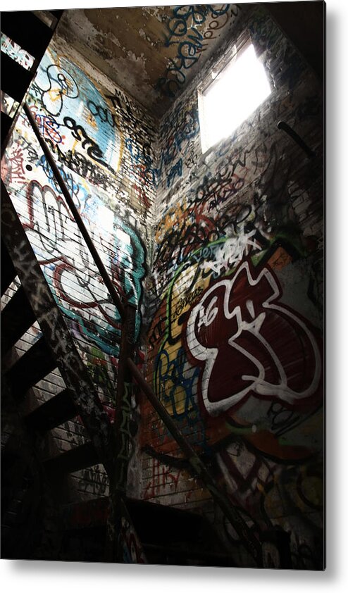 Graffiti Metal Print featuring the photograph The Only Way Out by Kreddible Trout