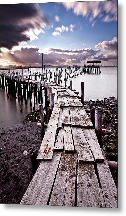 Pier Metal Print featuring the photograph The path by Jorge Maia