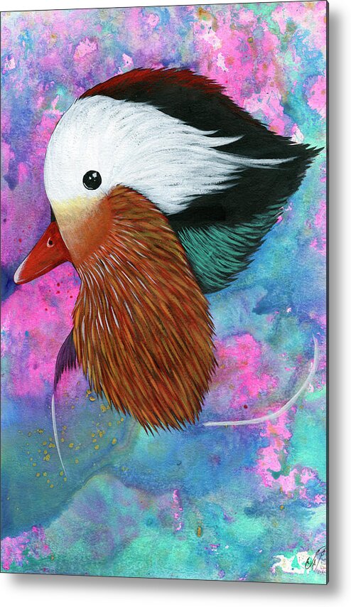 Duck Metal Print featuring the painting The Ugly Duckling by Jake Johnson