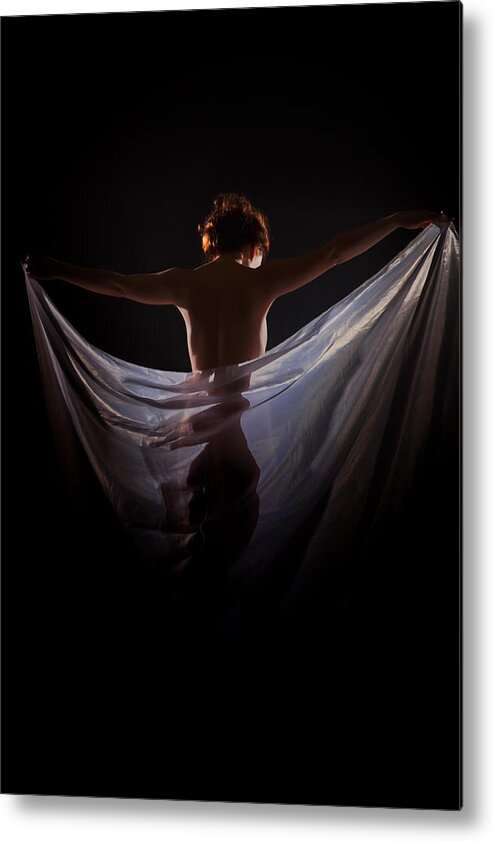 Nude Metal Print featuring the photograph Tight Hide by Vitaly Vachrushev