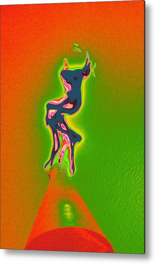 Tiki Torch Metal Print featuring the photograph Tiki Dancer by Richard Henne