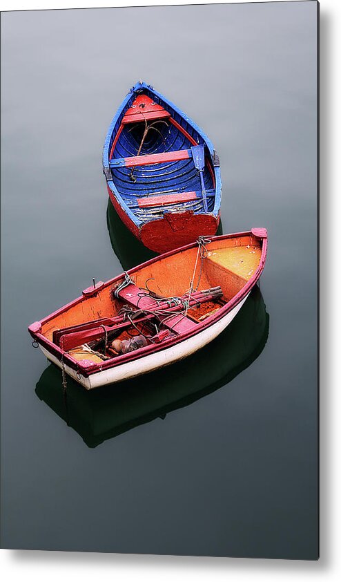 Boats Metal Print featuring the photograph Together by Mikel Martinez de Osaba