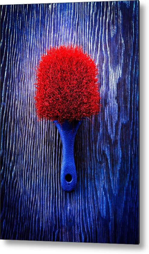 Brush Metal Print featuring the photograph Tools On Wood 57 by YoPedro