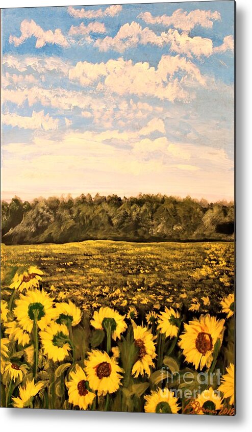 Prints Metal Print featuring the painting Tossed in the Breeze by Barbara Donovan