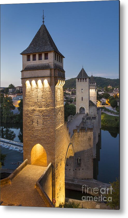 Bridge Metal Print featuring the photograph Tower Bridge - Pont Valentre - Cahors France by Brian Jannsen