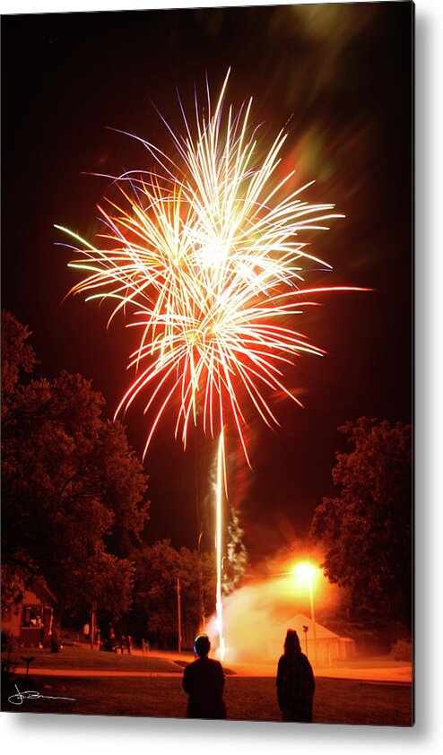 4th Of July Metal Print featuring the photograph Tree of Fire by Jim Bunstock