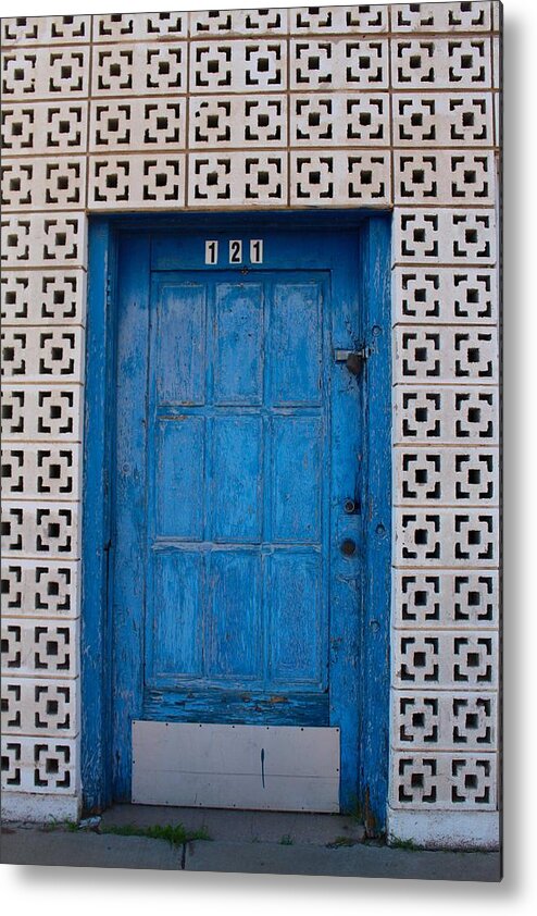 Tucamcari Metal Print featuring the photograph Tucumcari Door New Mexico by Suzanne Lorenz