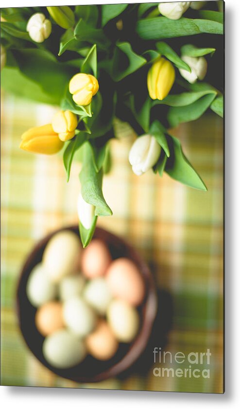 Cheryl Baxter Photography Metal Print featuring the photograph Tulip Table Setting by Cheryl Baxter