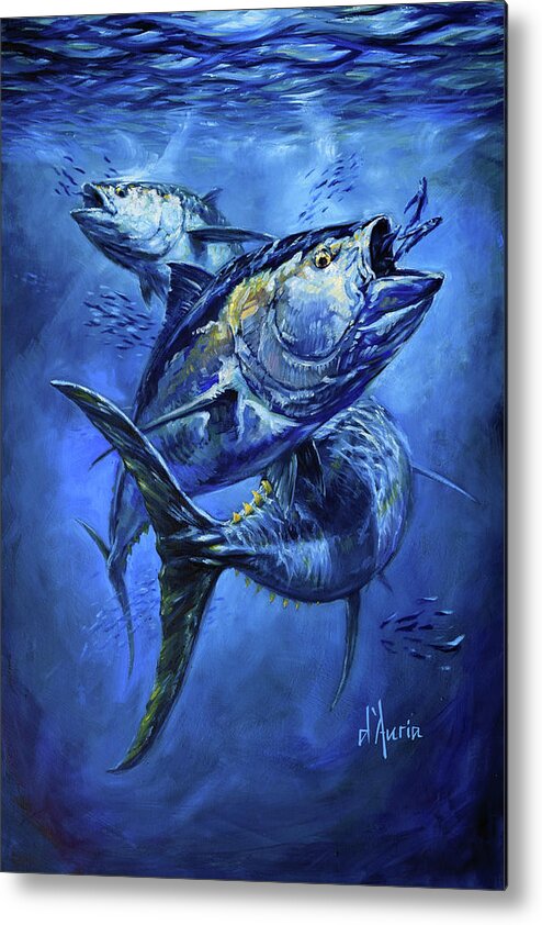 Tuna Metal Print featuring the painting Tuna by Tom Dauria