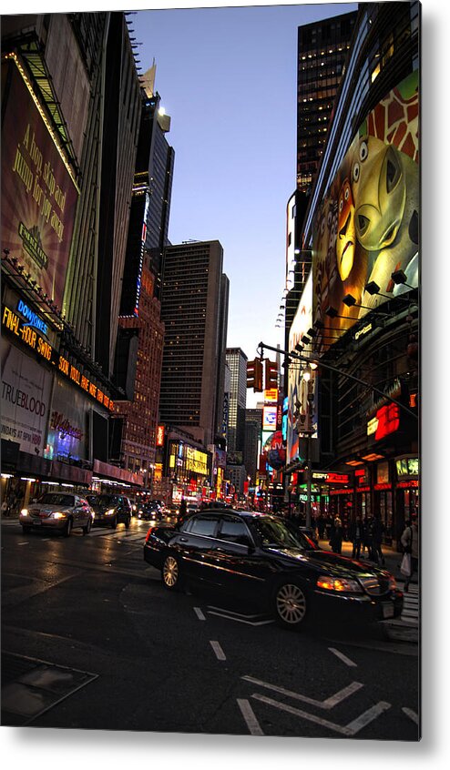 New York City Metal Print featuring the photograph Twilight In The Streets by Donna Blackhall