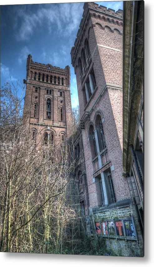 Urbex Metal Print featuring the digital art Twin Towers by Nathan Wright