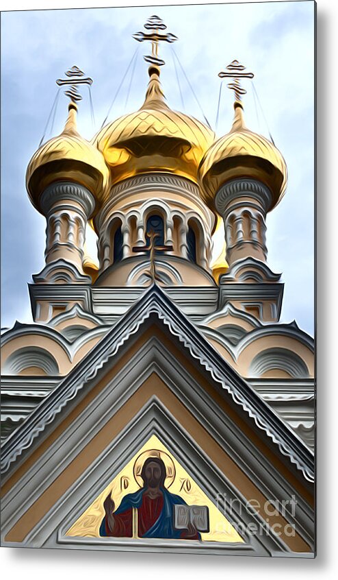 Ukrainian Metal Print featuring the photograph Ukrainian church by Andrew Michael