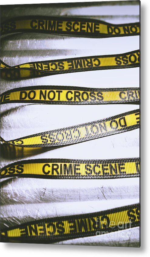 Crime Metal Print featuring the photograph Unwrapping a murder investigation by Jorgo Photography