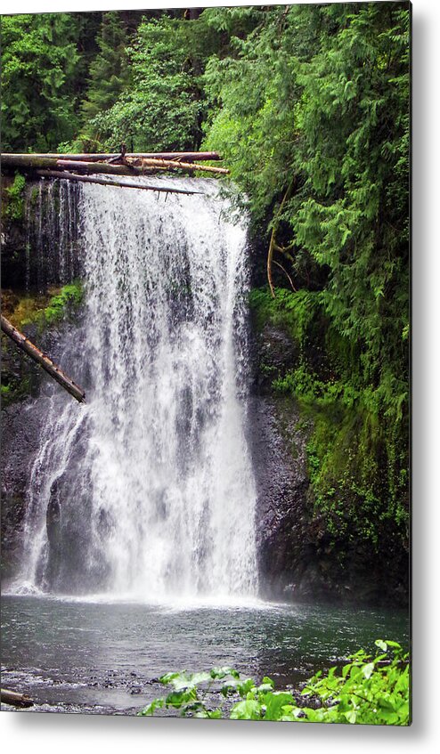 Water Falls Metal Print featuring the photograph Upper North Falls 2 by Mike Wheeler