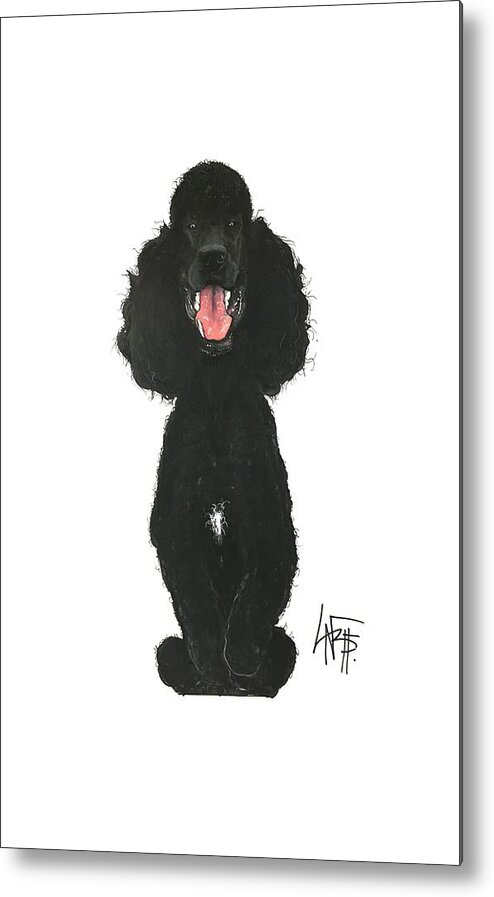 Pet Portrait Metal Print featuring the drawing Vance 3011 by John LaFree