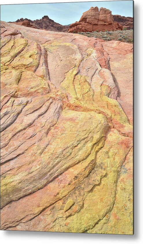 Valley Of Fire State Park Metal Print featuring the photograph Veins of Gold in Valley of Fire by Ray Mathis