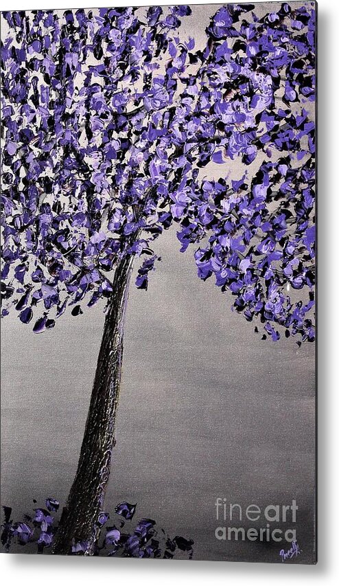 Tree Metal Print featuring the painting Vibrant by Preethi Mathialagan