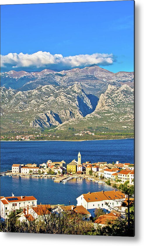 Croatia Metal Print featuring the photograph View of Town of Vinjerac with Velebit by Brch Photography