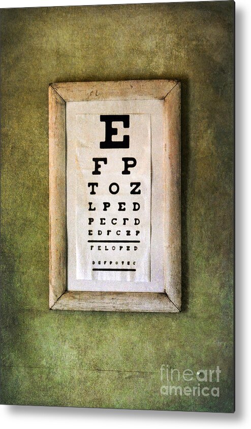 Eye Chart Metal Print featuring the photograph Vintage Eye Chart by Jill Battaglia