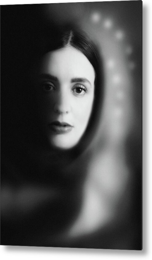 Portrait Metal Print featuring the photograph Visiter From Past by Mayumi Yoshimaru