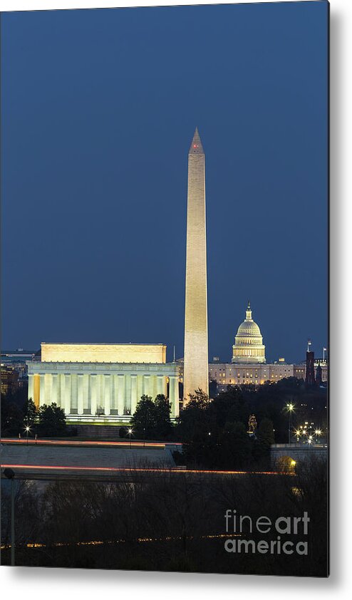 Clarence Holmes Metal Print featuring the photograph Washington DC Landmarks at Twilight II by Clarence Holmes