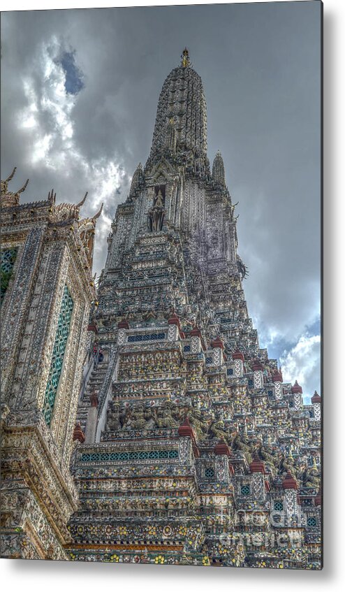 Michelle Meenawong Metal Print featuring the photograph Wat Arun by Michelle Meenawong