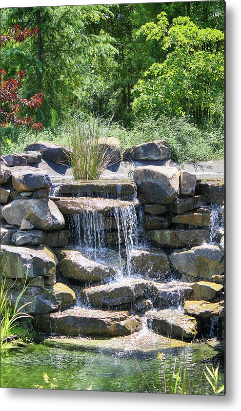 Garden Metal Print featuring the photograph Waterfall Garden View 54 by Carlos Diaz