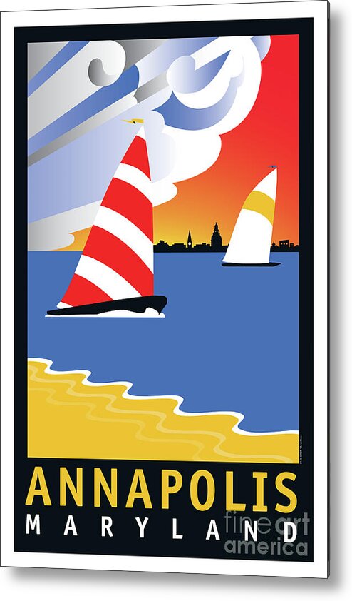 Sailing Metal Print featuring the digital art Wednesday Afternoon by Joe Barsin