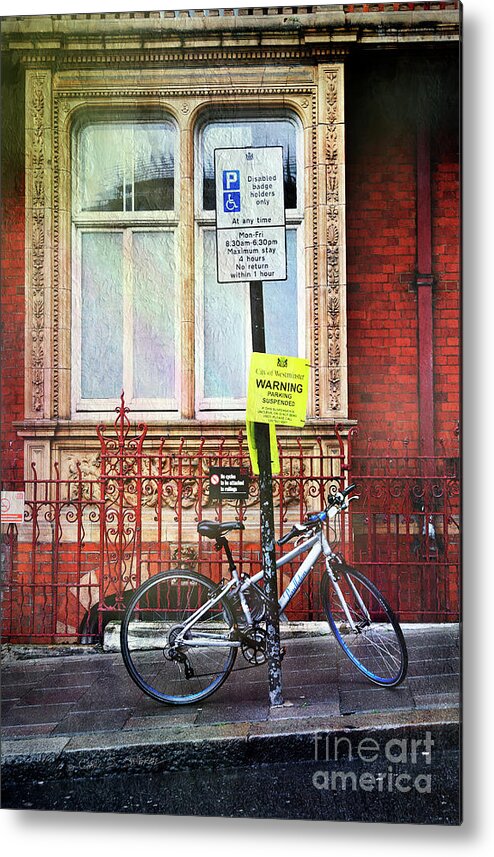 London Metal Print featuring the photograph Westminster Bicycle by Craig J Satterlee
