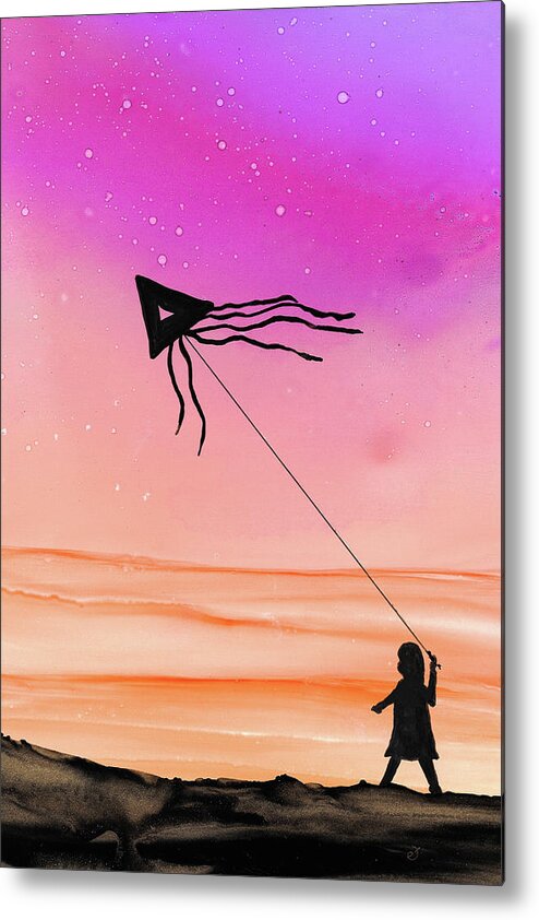 Bright Metal Print featuring the painting Whisper in the Wind by Eli Tynan
