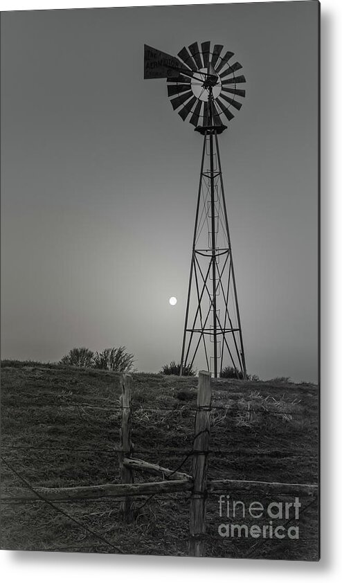 Landscape Metal Print featuring the photograph Windmill At Dawn by Robert Frederick