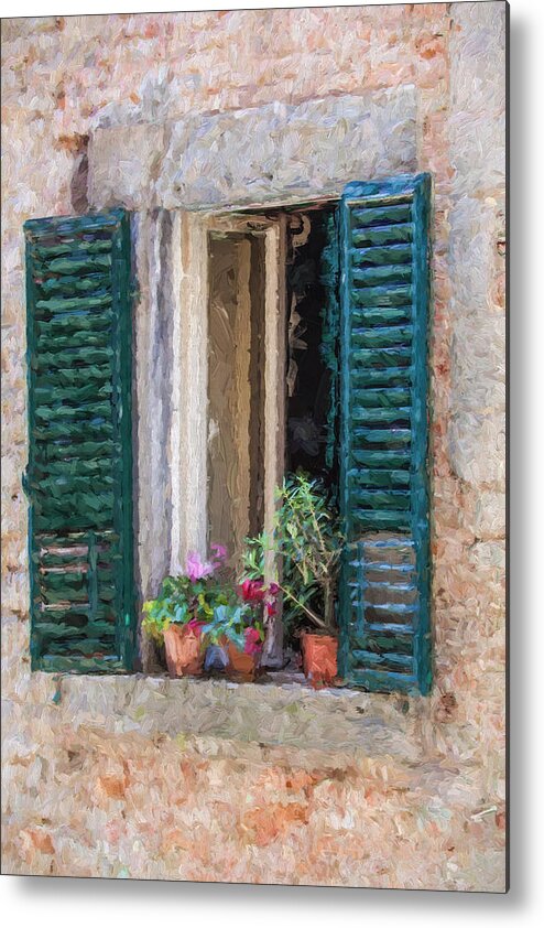 Tuscany Metal Print featuring the painting Window of Cortona by David Letts