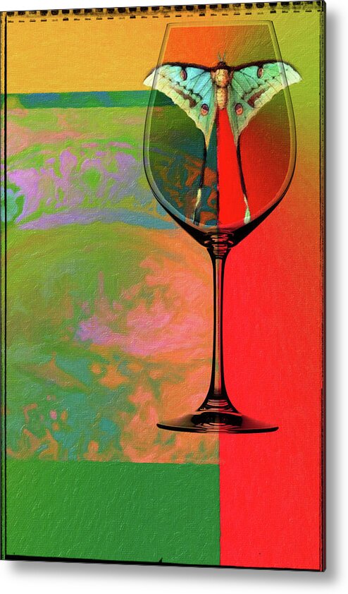 Wine Metal Print featuring the mixed media Wine Pairings 2 by Priscilla Huber