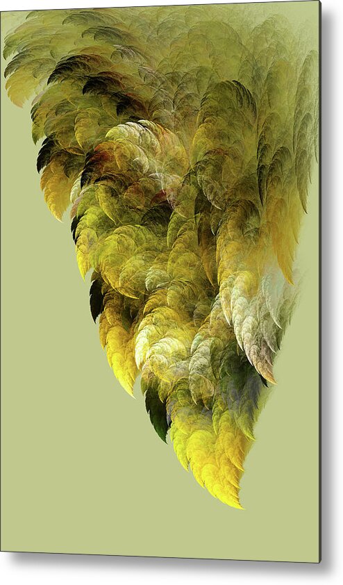 Fractals Metal Print featuring the digital art Winged by Bonnie Bruno