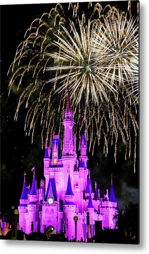 Disney Metal Print featuring the photograph Wishes fireworks Disney world by Andy Myatt