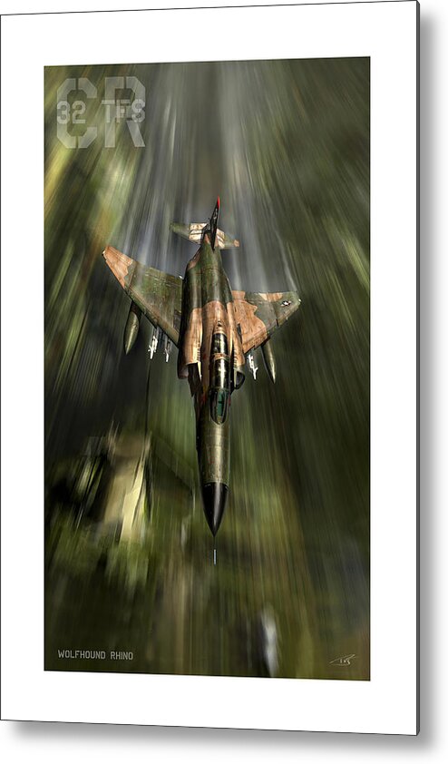 War Metal Print featuring the digital art Wolfhound Rhino by Peter Van Stigt