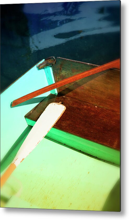 Old Metal Print featuring the photograph Wooden Dingy by Savanah Plank