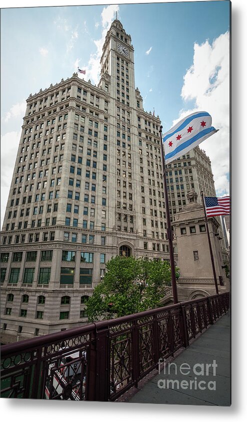 Chicago Metal Print featuring the photograph Wrigley Building by David Levin