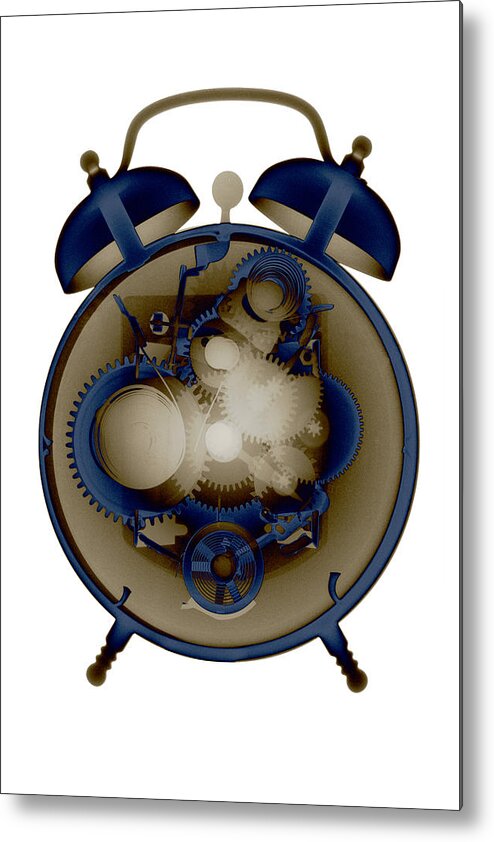 X-ray Art Photography Metal Print featuring the photograph X-ray Alarm Clock No. 8 by Roy Livingston