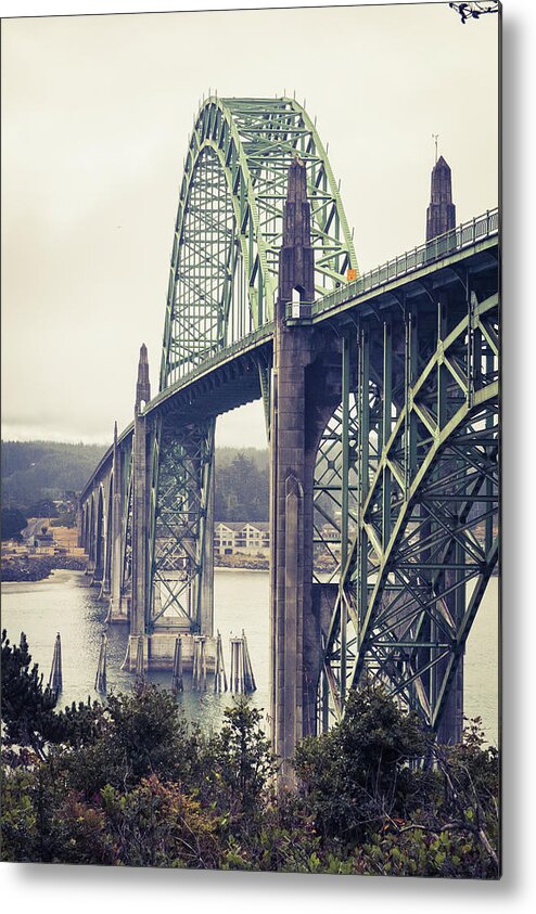 Yaquina Bridge Metal Print featuring the photograph Yaquina Bay Bridge by Catherine Avilez