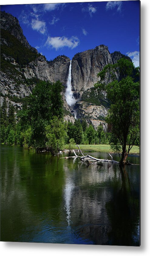 Yosemite Falls From Near Swinging Bridge Metal Print featuring the photograph Yosemite Falls from Near Swinging Bridge by Raymond Salani III