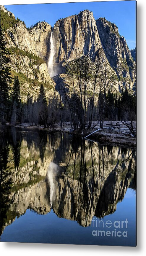 Yosemite Metal Print featuring the photograph Yosemite Falls Reflection by Paul Gillham