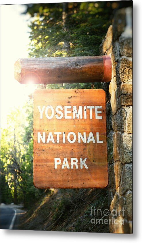 Park Metal Print featuring the photograph Yosemite National Park sign by Jane Rix