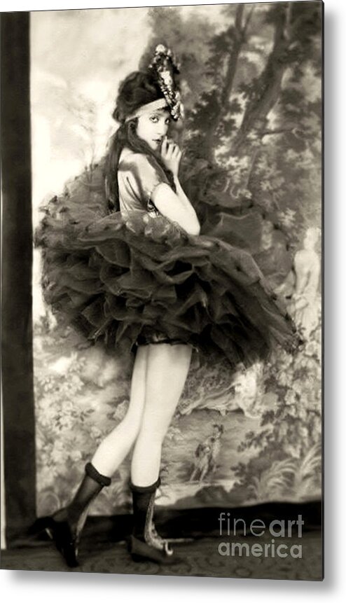 Ziegfeld Model In Ballet Dress Metal Print featuring the photograph Ziegfeld Model in Ballet dress by Vintage Collectables