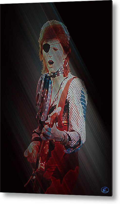 Ziggy Stardust Metal Print featuring the digital art Ziggy Played Guitar by Kenneth Armand Johnson