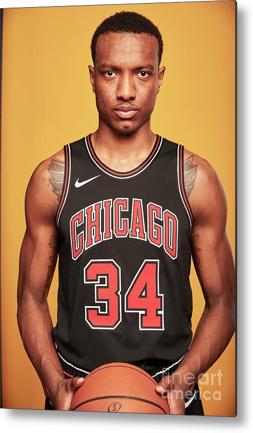 Wendell Carter Metal Print featuring the photograph 2018 Nba Rookie Photo Shoot by Jennifer Pottheiser