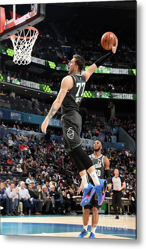 Luka Doncic Metal Print featuring the photograph 2019 Mtn Dew Ice Rising Stars #1 by Andrew D. Bernstein