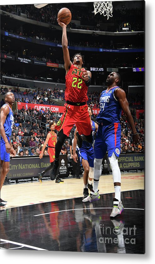 Cam Reddish Metal Print featuring the photograph Atlanta Hawks V La Clippers by Andrew D. Bernstein