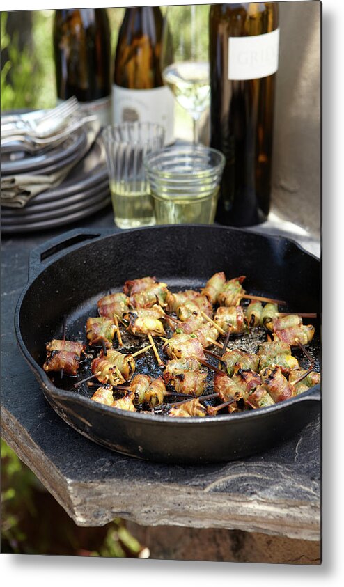 Temptation Metal Print featuring the photograph Bacon Wrapped Hors Doeuvres #1 by James Baigrie