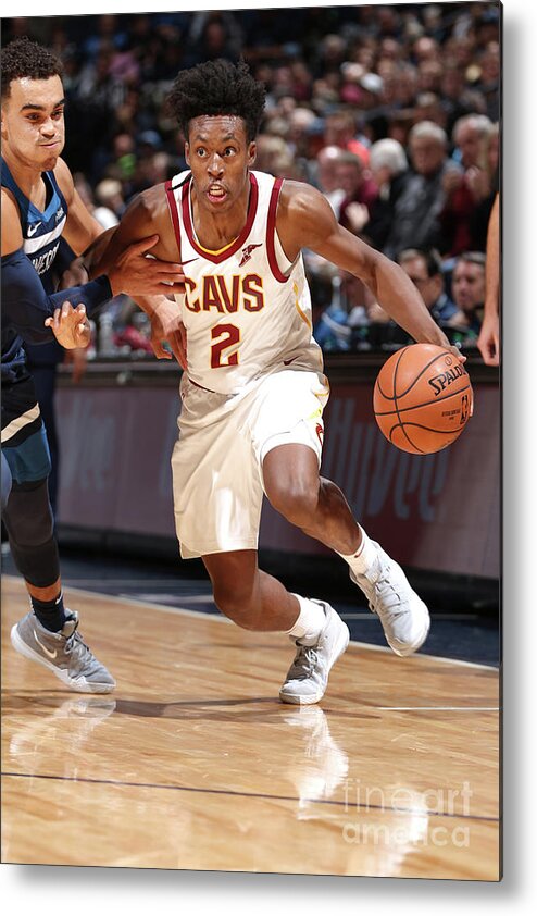 Collin Sexton Metal Print featuring the photograph Cleveland Cavaliers V Minnesota #1 by David Sherman